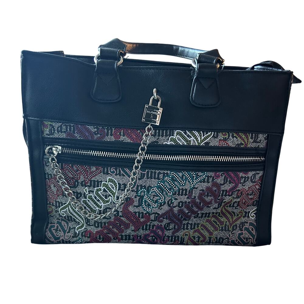 Juicy couture lock chain tote crossbody handbag purse Y2K - Picture 2 of 11